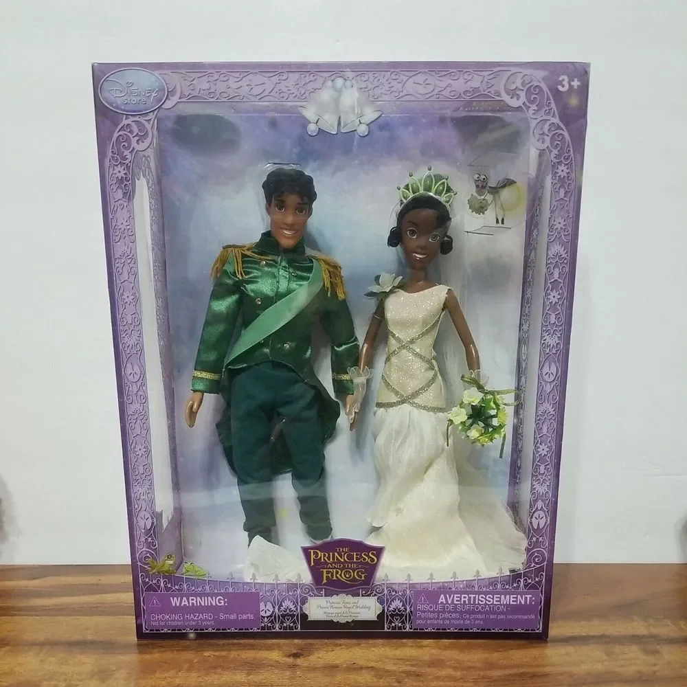 TIANA & NAVEEN ROYAL WEDDING Dolls Princess and the Frog Disney Store 2010 READ.
